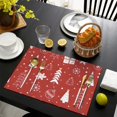 thumbnail image 5 of Merry Christmas Red Xmas Tree Dining Table Placemats 4PCS Heat-resistant Placemats 12 X 18 Inch Holiday Fashions Dining Table Place Mats for Kitchen Dining Table,Kitchen Table Mats, 5 of 5