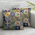 thumbnail image 3 of Throw Pillow Cover Flower Blue Cushion Case Home Decor Square Inches Pillowcase ( ), 3 of 5