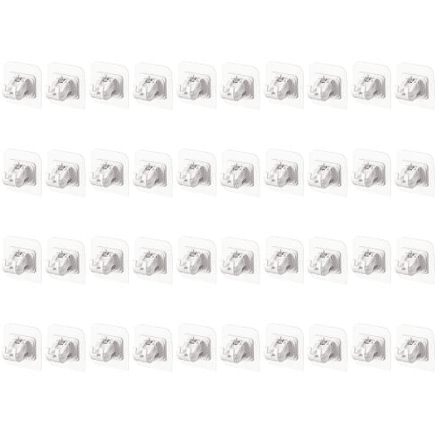 Ganchos sin taladro, soportes para barra de cortina, montaje en pared para baño, cocina, blanco, 2 uds.