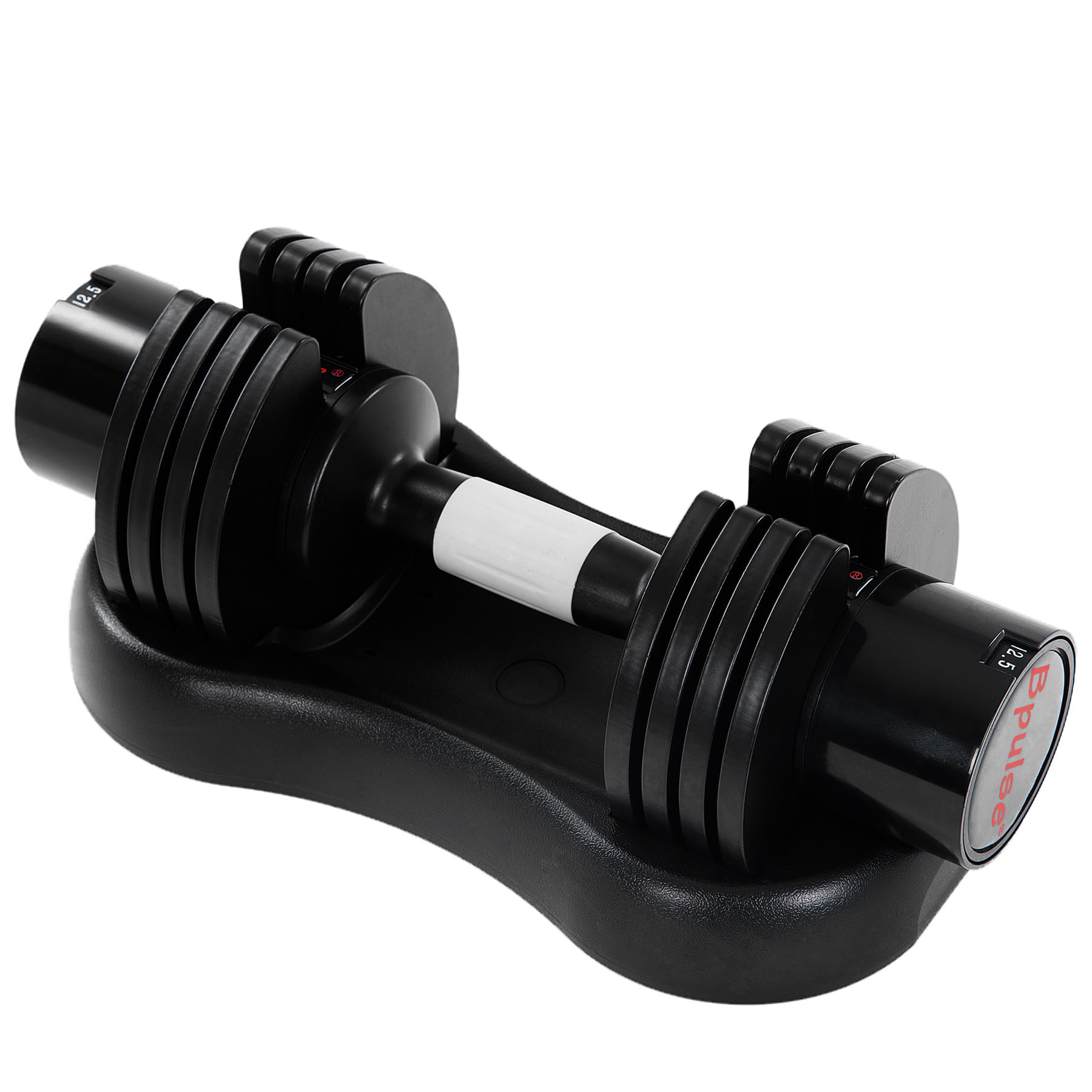 Single CDCASA Adjustable Dumbbell 25 lbs for Home Gym and Workout with Handle and Plates Free Weights for Men Women Selectorized Dumbbells for Fitness from 5 to 25 pounds