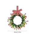 thumbnail image 3 of Uuiauoio Wreath Decorations Kitchen Mini Cabinet Wreaths with Plaid Bow Artificial Hanging Garland Farmhouse for Holiday Front Door Porch Wall Window Decor, 3 of 6