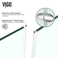 thumbnail image 3 of VIGO Gemini 40 in. L x 40 in. W x 73 in. H Frameless Hinged Neo-angle Shower Enclosure in Chrome with 3/8 in. Clear Glass, 3 of 7