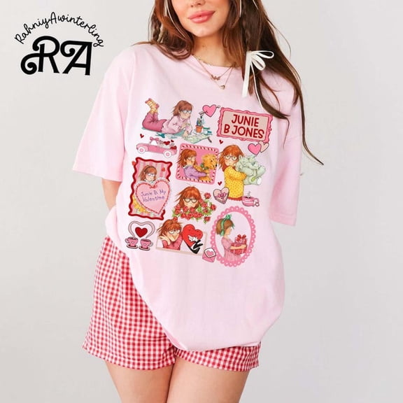 Junie B Jones Valentine Doodle Style Shirt, Junie B Jones Education Shirt, Teacher Valentine T-shirt, First Grade Teacher Gifts
