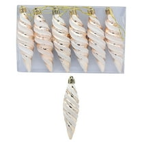 CuiLiyq Christmas Tree Decoration Ball Set, 4.3 Inch Painted Pointed Spiral Threaded Ball, Plastic Xmas Decorative Hanging Ornaments for Indoor Outdoor Home Holiday Wedding Party Decoration (F)