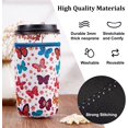 thumbnail image 3 of 3 Sizes Reusable Neoprene Insulator Sleeve Iced Coffee Sleeve Butterfly Drink Sleeves Holder Iced Hot Drinks Tea for Coffee Compatible Tumbler Cups Protein Shake Bottles, 3 of 8