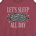 thumbnail image 3 of Instant Message - Lets Sleep All Day - Women's Racerback Tank Top, 3 of 6