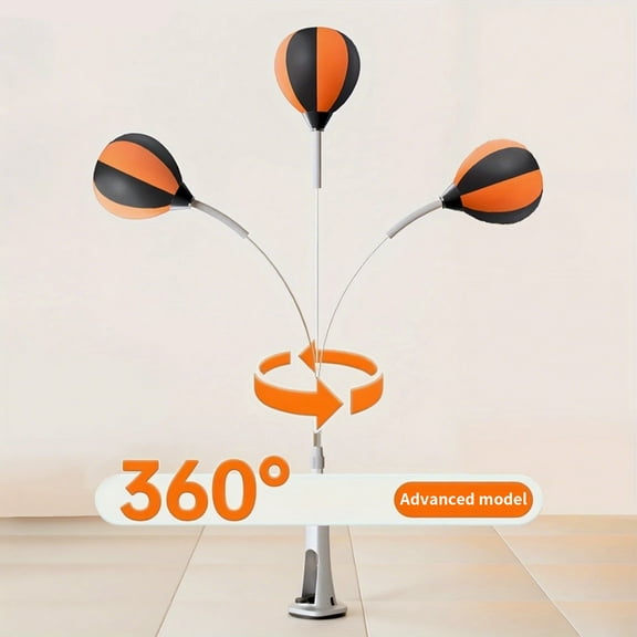 Adjustable Boxing Reflex Ball - 54-63in Standing Speed Trainer - 360° Rotation & Suction Cup - Improves Reaction & Coordination