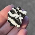 thumbnail image 4 of MATROOY Natural Black Zebra stone Lotus flower skull Quartz Crystal Skull Healing 1PC, 4 of 9