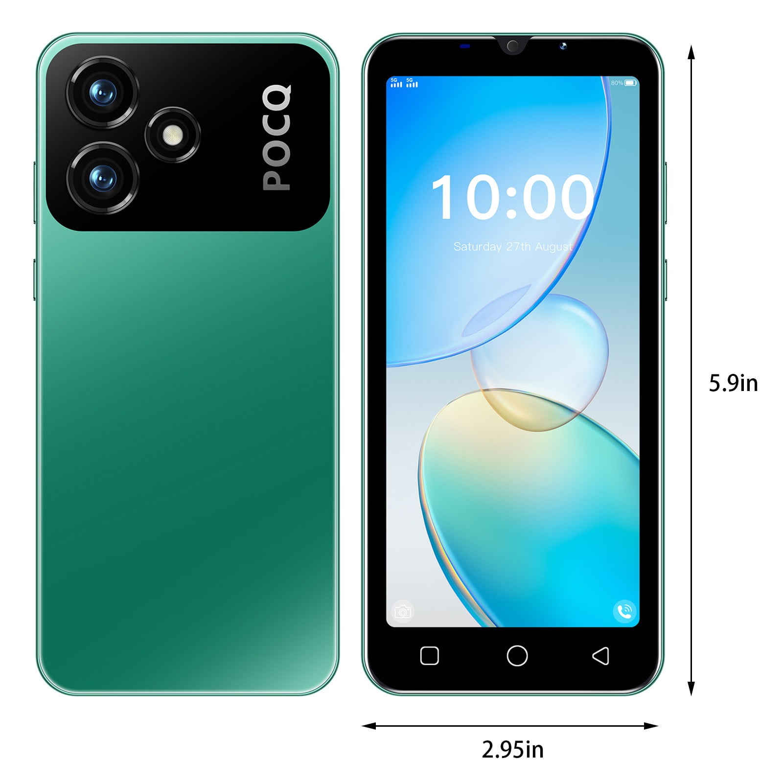 FYTPOV Android Phone, 5.5 Inch Smartphone SIM Android Gaming HD Camera WIFI Portable Mobile Phone, Cell Phones Unlocked