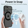 thumbnail image 4 of Luxury Matte Armor Magnetic Magsafe Wireless Charge Case For iPhone 16 15 14 13 11 12 Pro Max Mini Plus XS Max XR X Cover funda Black For iPhone 14 ProMax, 4 of 7