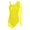 Fluorescent Yellow, variant on Women Shiny Rhinestone Gymnastics Leotard Dance Top One Shoulder Fringe Tassel Figure Skating Bodysuit Burgundy S
