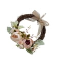 thumbnail image 1 of Advancent Guirnalda de puerta, guirnalda de flores artificiales de ratán, colgante de plantas, accesorios de fotografía, círculo, fiesta de Decoración del hogar  color champán diámetro 26 cm, 1 of 6