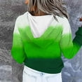 thumbnail image 6 of EchfiProm Sweatshirts for Womens Green Pullover Hoodies Comfy with Pockets Button Colorblock Hooded Womems Tops Long Sleeve, 6 of 6