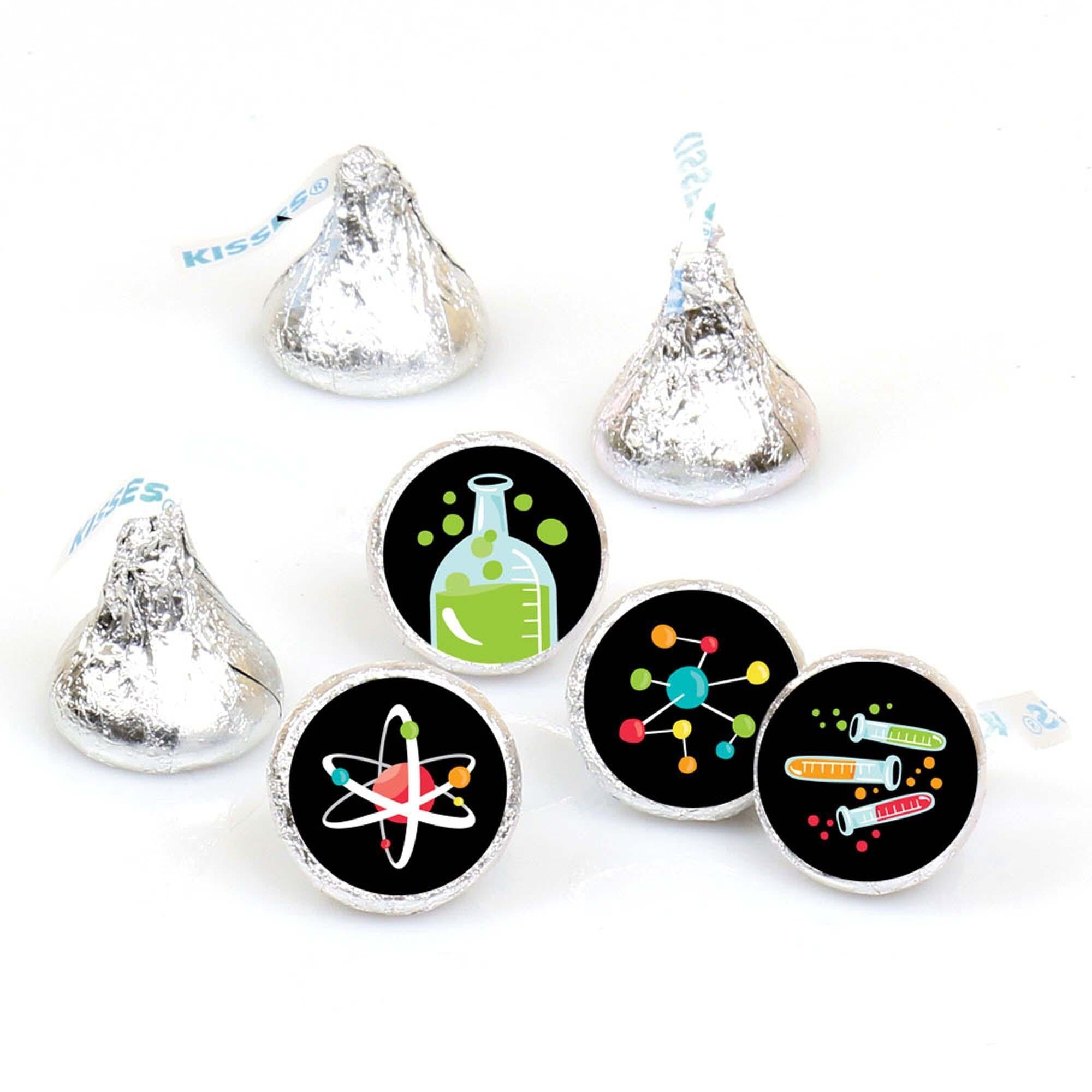 Big Dot of Happiness Scientist Lab - Mad Science Baby Shower Birthday Party Candy Sticker Favors - Labels Fit Hershey's Kisses 108 Ct