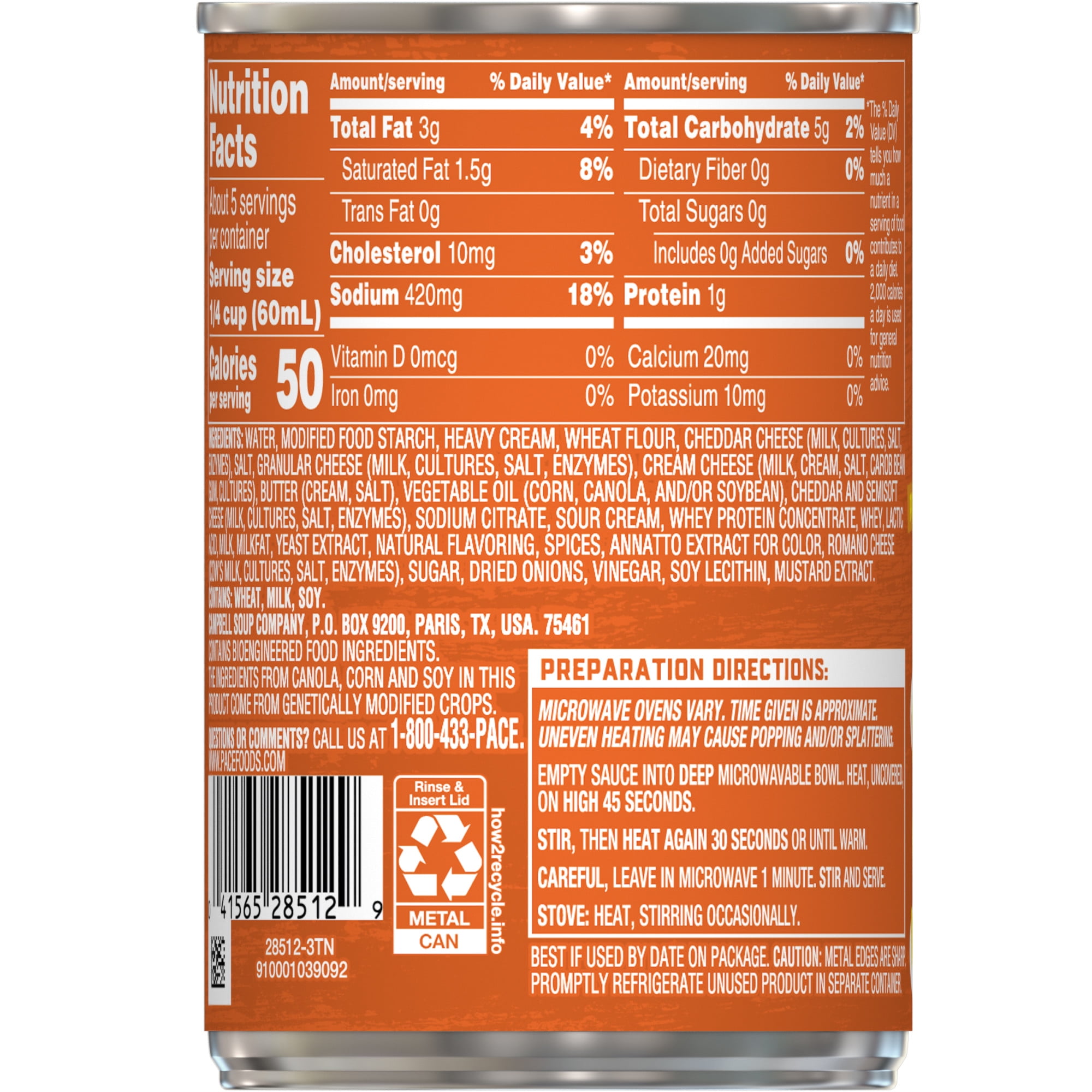 (12 pack) Pace Medium Nacho Cheese Sauce, 10.5 oz Can