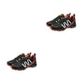 thumbnail image 4 of Zapatillas de deporte de estabilidad antideslizantes de goma Qarigey para hombres negro rojo 30 cm, 4 of 6