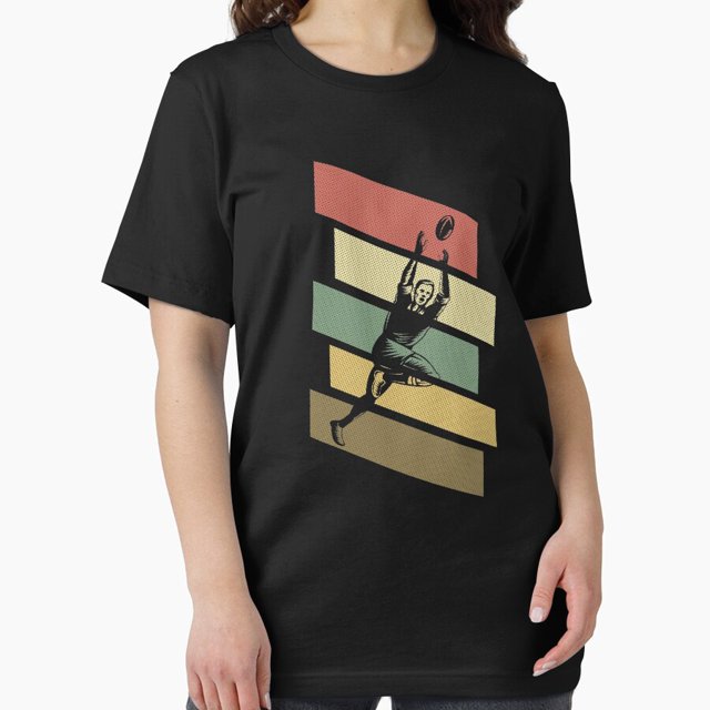 T-Shirt Unisexe Vintage Rétro Rugby Cadeau Classique Sport Athlète Performance Art GH04252, jusqu'à la Taille 5TG