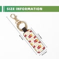 thumbnail image 3 of Wukai Popcorn Print Leather Car Keychain, Universal Key Fob Keychain, Leather Key Chain Holder for Men and Women,360 Degree Rotatable, 3 of 5