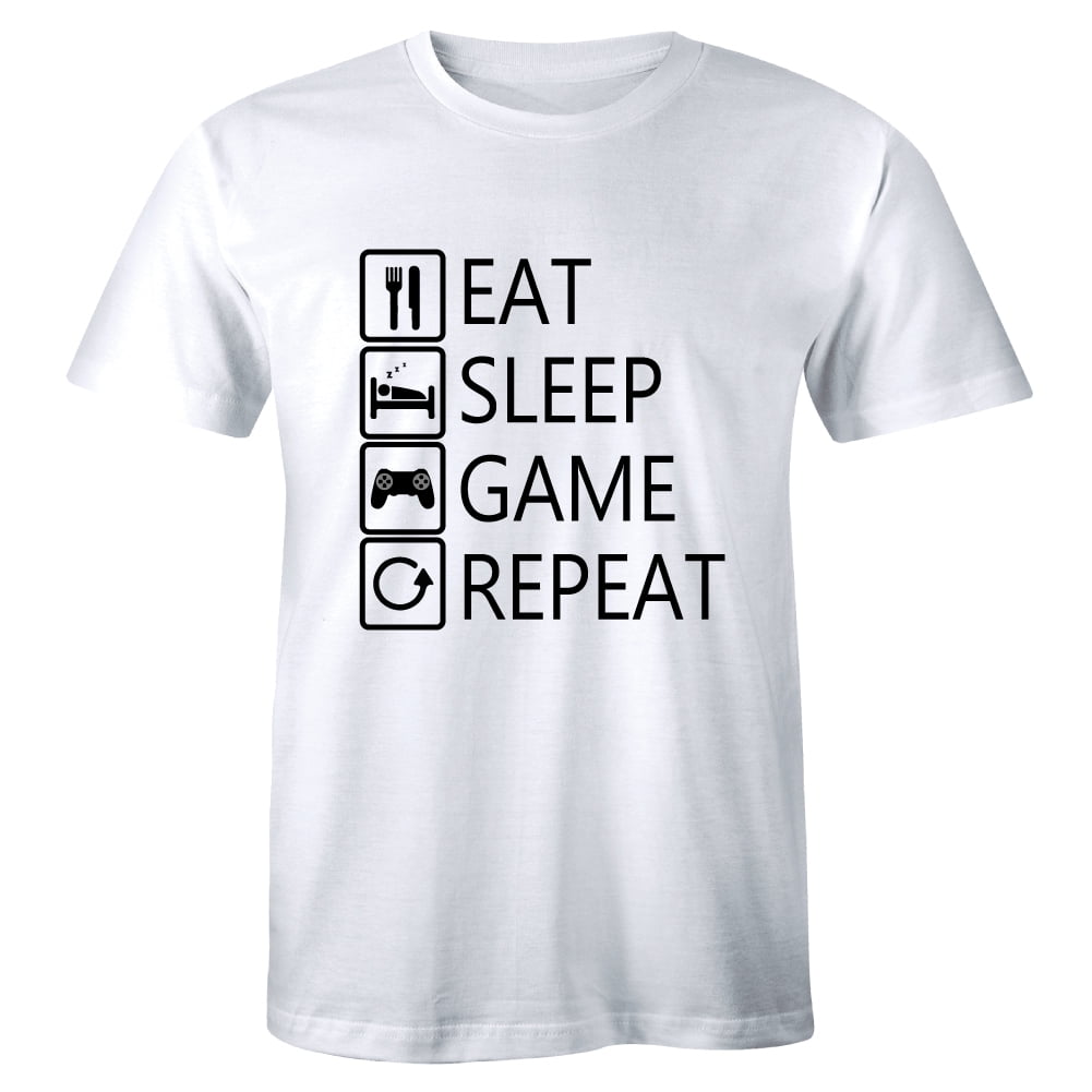 Eat Sleep Game Joke Novelty Humour Regular Fit T-Shirt Top TShirt Tee for Men 