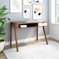 thumbnail image 3 of Modern Contrast Walnut and White Desk, 3 of 9