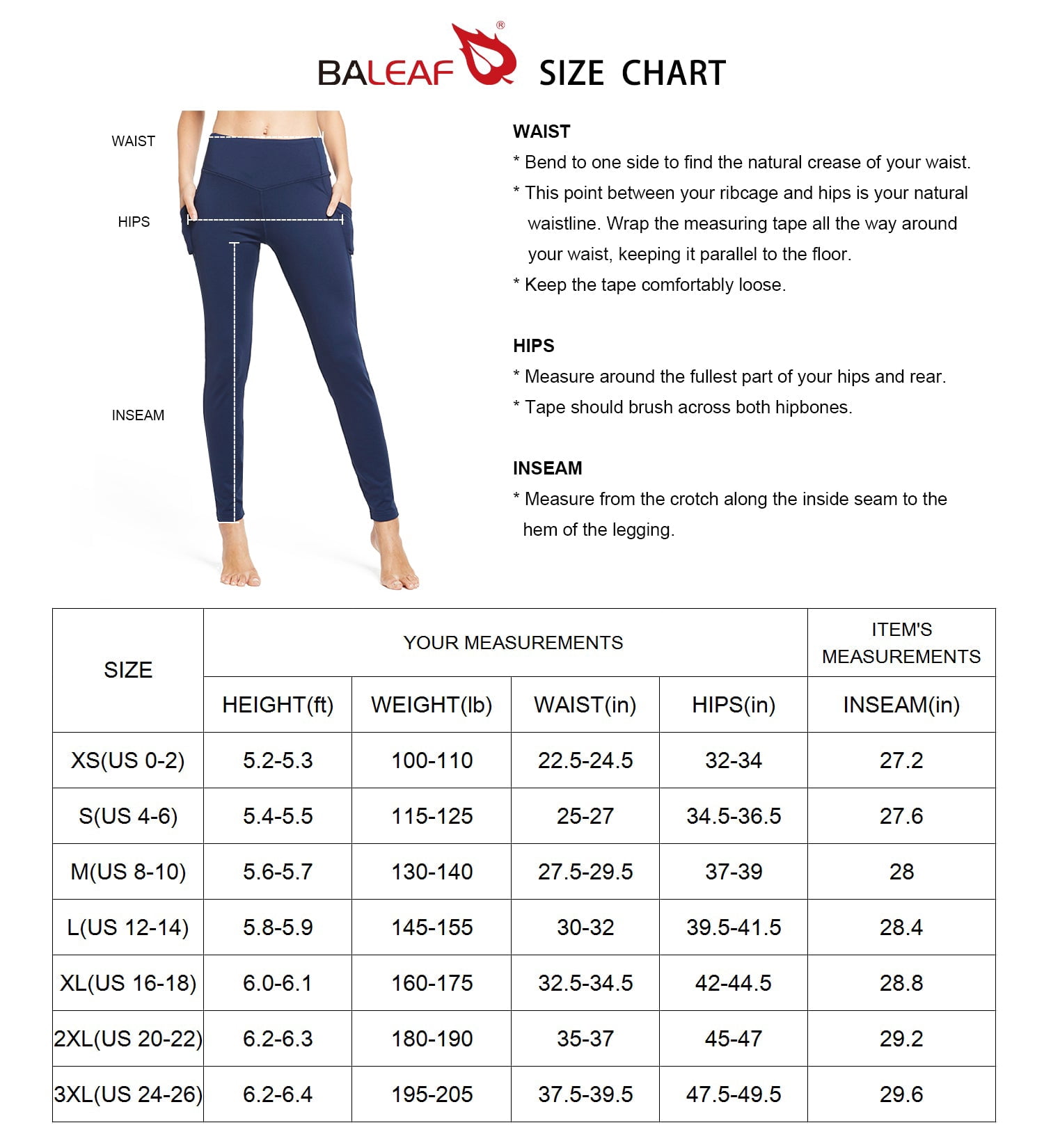 Baleaf Fleece Lined Leggings