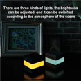 thumbnail image 2 of Luz De Noche Cuadrada Creativa Luces De Ambiente Coloridas Carga Usb Dormitorio De Estudiantes Luz De Noche Led Con 3 Modos De Luz Para Restaurantes Bares Cafeterías Guardurnaity HA019013-00, 2 of 7