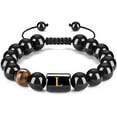 thumbnail image 1 of Tobillera de piedra negra, pulsera de cuentas de piedra negra, tobillera de piedras preciosas de piedra natural Wmkox8yii  fajkfhkj1033, 1 of 1