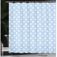 thumbnail image 4 of Ambesonne White Shower Curtain, Retro Nostalgic Polka Dot, 69"Wx75"L, Pale Blue, 4 of 5