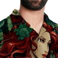 thumbnail image 5 of Mermaid Men's Short Sleeve Beach Button Down Casual Printed Summer Shirts - Unisex, 5 of 6