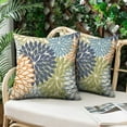 thumbnail image 4 of Outdoor Throw Pillow Covers 16x16 Inch Waterproof Spring Summer Floral Art Modern Classic Outdoor Pillow Covers for Patio Funiture Garden Couch, 4 of 7