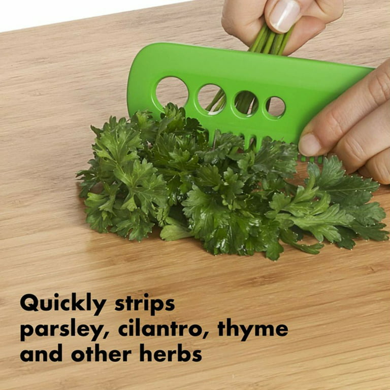 Stainless Steel Herb Stripper Tool - Herb Leaf Cilantro Leaf Remover -  Vegetable Leaf Stripper Cutter - Ideal for Kale, Chard, Collard Greens,  Parsley