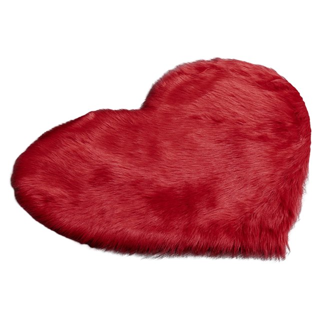 LCXmlly Pencil Bag Strong Water Absorption Rug Mat Love Heart Shape NonSlip Acrylic Fluffy Carpet