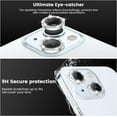 thumbnail image 6 of 2 Pack - iPhone 15 / iPhone 15 Plus Camera Lens Protector, 9H Tempered Glass Camera Protector, HD Transparent, Metal Single Ring for iPhone 15 6.1-inch/iPhone 15 Plus 6.7-inch 2023, 6 of 7
