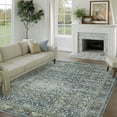 thumbnail image 3 of BERTHMEER 5'x7' Area Rugs for Living Room Kitchen Bedroom Rugs Non Slip Washable Vintage Blue Gray Carpets Oriental Distressed Office Dorm Dining Room Traditional Distressed Throw Rugs, 3 of 8