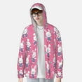 thumbnail image 4 of Daiia Rabbit Holding Flowers UPF 50+ Sun Protection Hoodie Jacket Lightweight Long Sleeve Sun Shirt for Women Men with Pocket Hiking Outdoor-XX-Large, 4 of 9