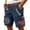 Dark Blue, variant on Men's Vintage Washed Cargo Shorts with America 250 Years Graphic and Utility Pockets Featuring Loose Fit Design for Summer Fishing Hiking Travel Vacation Weekend Getaways Black XXXL