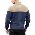 thumbnail image 5 of Betivan Men's Reversible Pocket High Neck Top Splice Zipper Closure Long Sleeve Pullover, Casual Lightweight Fashion Outfit for Daily, Street, Outdoor, Travel, 5 of 6