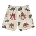 thumbnail image 7 of FORMRS Boys Swim Trunks Quick Dry Mesh Liner Boardshorts Sizes XS-XL, Beige Christmas Gift Pattern, 7 of 7
