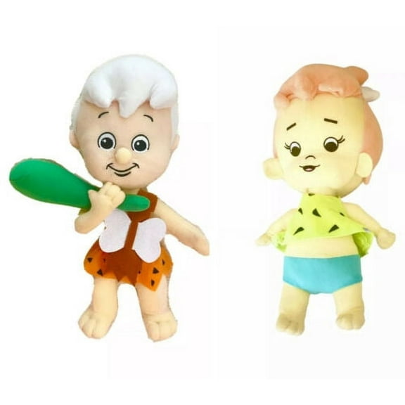 Pebbles Flintstones & Bam Bam 15” Plush Stuffed Doll Hanna Barbera High Quality New