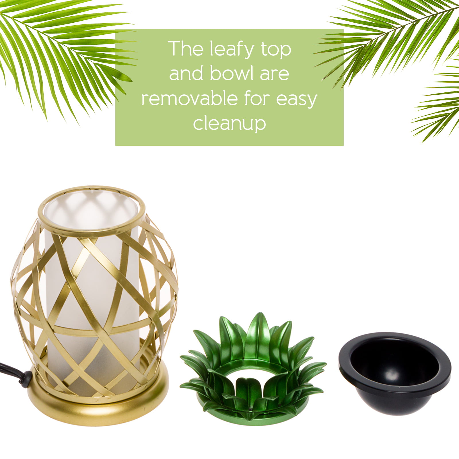Mind Details about   Golden Pineapple Electric Wax Warmer Tropical Home Fragrance Wax Burner 