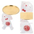 thumbnail image 2 of Bunny Figurine Tray Entry Table Key Tray Jewelry Trinket Tray Piggy Bank Table Decor, 2 of 9