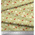 thumbnail image 2 of Soimoi Beige Poly Georgette Fabric Red Chilli & Tacos Food Print Fabric by Yard 42 Inch Wide, 2 of 5
