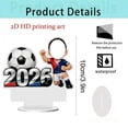 thumbnail image 3 of Linnome 4 Inch Custom Acrylic Football Shape Name Plate Soccer Player Personalized Gift For Fans Home Office Desk Decoration Trophy Display, 3 of 7
