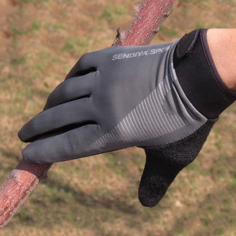 1 Pair Bike Gloves Full Finger Touchscreen Men Women Gloves Breathable Mittens 