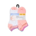 thumbnail image 2 of Wonder Nation Girls No Show Socks, 20-Pack, Sizes S-L, 2 of 6