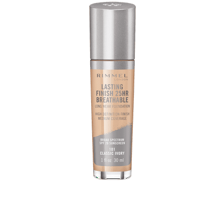 Sheer Finish Compact Foundation - Rimmel Lasting Finish 25HR Breathable Foundation, Classic Ivory 101
