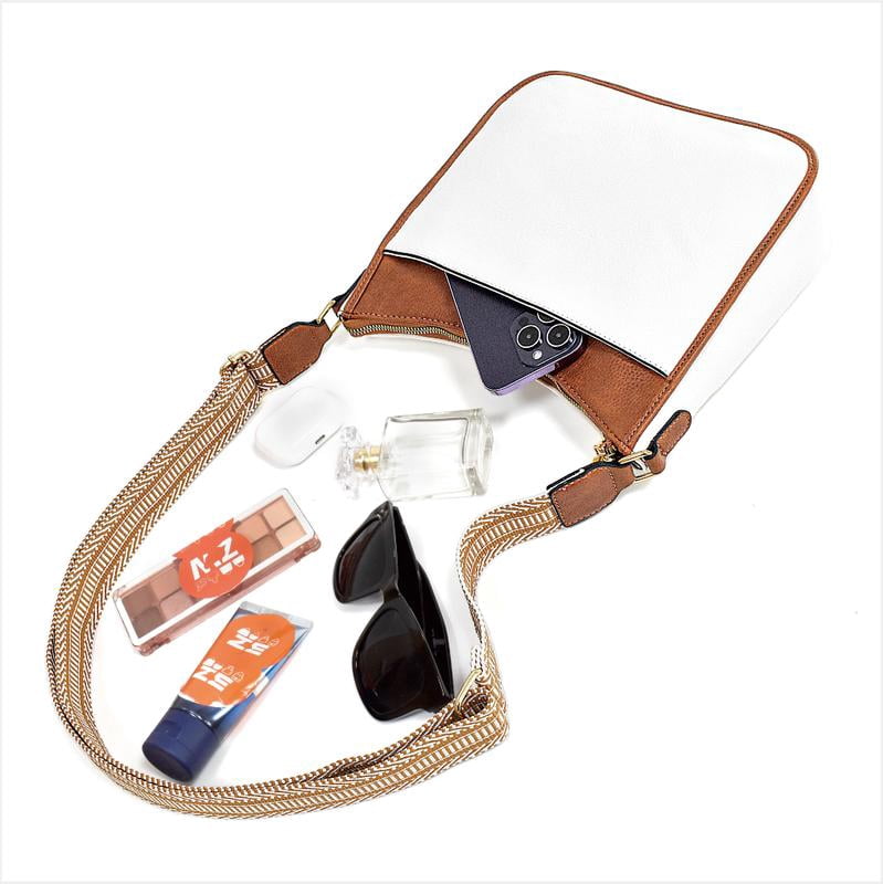 Badiya Crossbody Bags for Women Trendy Vegan Leather Hobo Handbags With Adjustable Strap Shoulder Bucket Bags