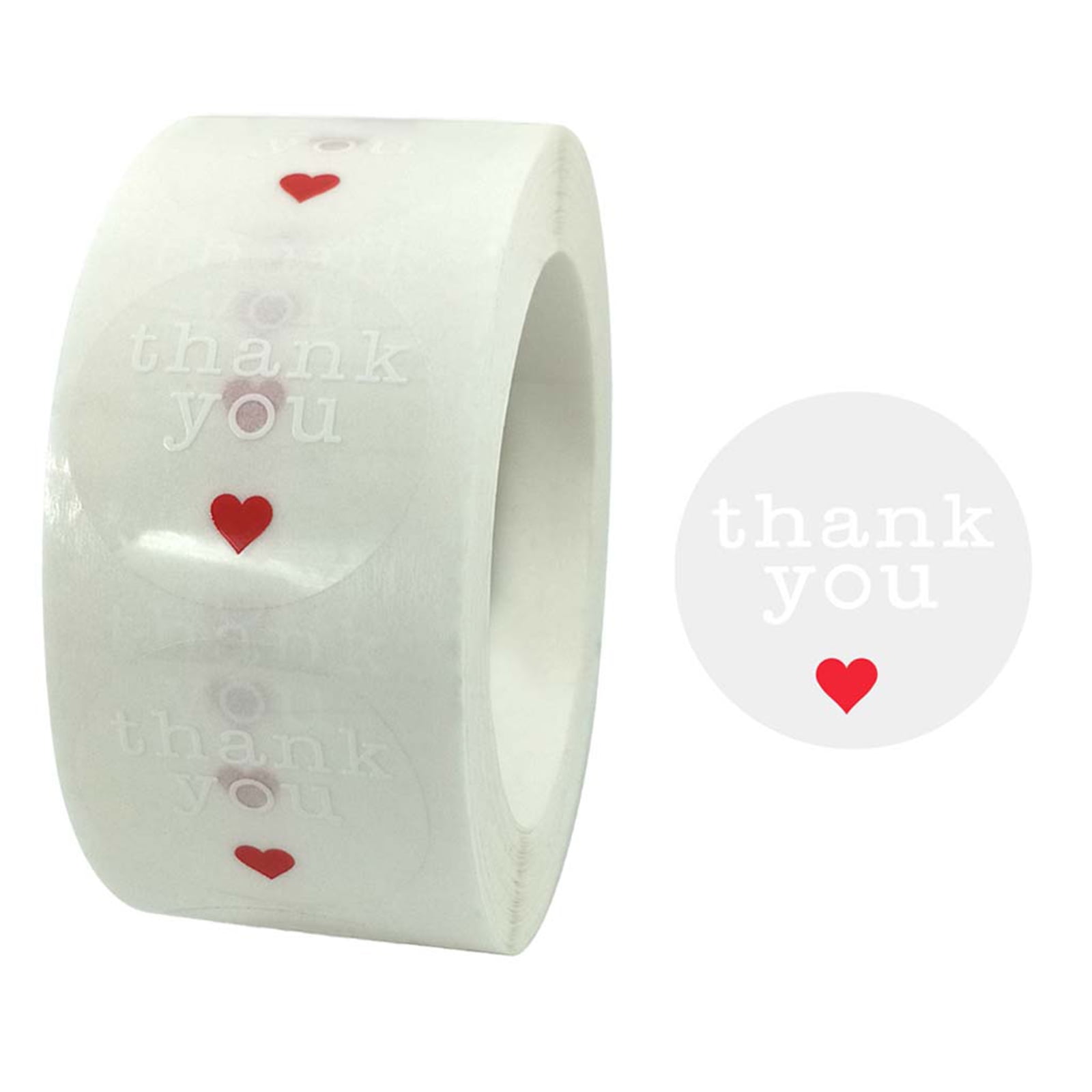 500Pcs 1'' Thank You Heart Stickers Scrapbooking Wedding Party Gift Seal Labels
