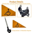 thumbnail image 3 of Bandera para sillas de ruedas para personas mayores, accesorios de seguridad para scooters y andadores, 1,2 m de largo, plegable (naranja), 3 of 5