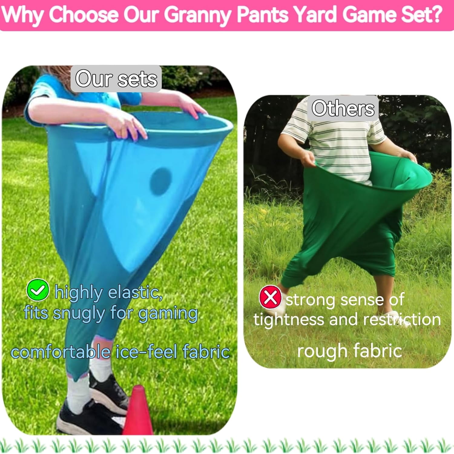 Granny Pants Yard Game, Big Granny Pants Yard Games with Bouncy Balls - The Ultimate Backyard Party Game! Granny Pants Giant Outdoor Recreational Tossing Games for All Age